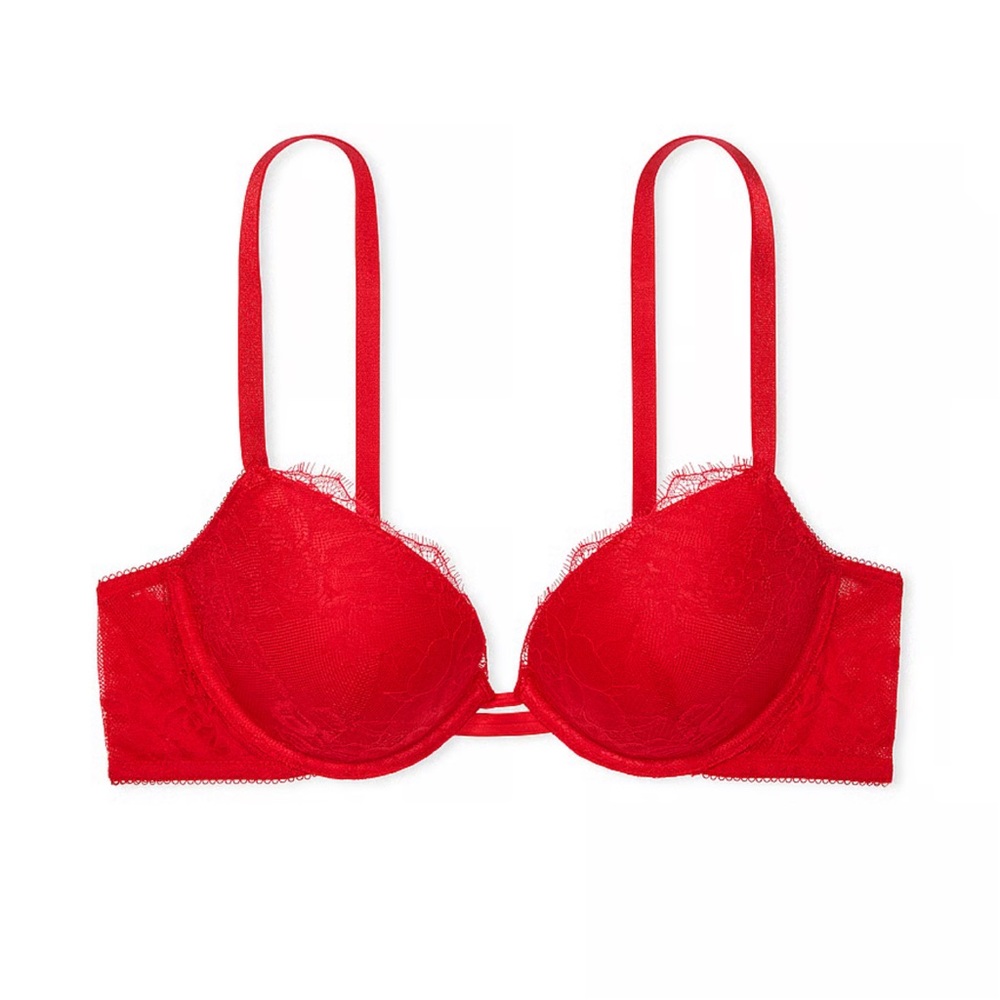 Victoria Secret Pink Red Lace Bra